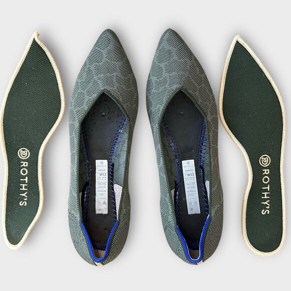 Rothys Safari Pointed Flats Size 12 - Picture 3 of 10